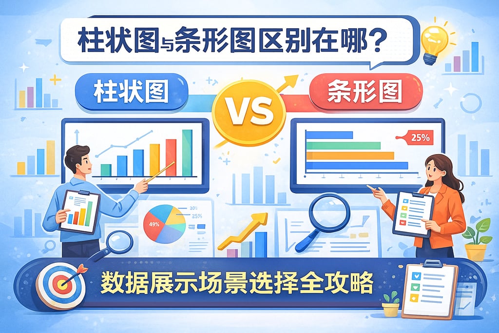 柱状图与条形图区别在哪？数据展示场景选择全攻略