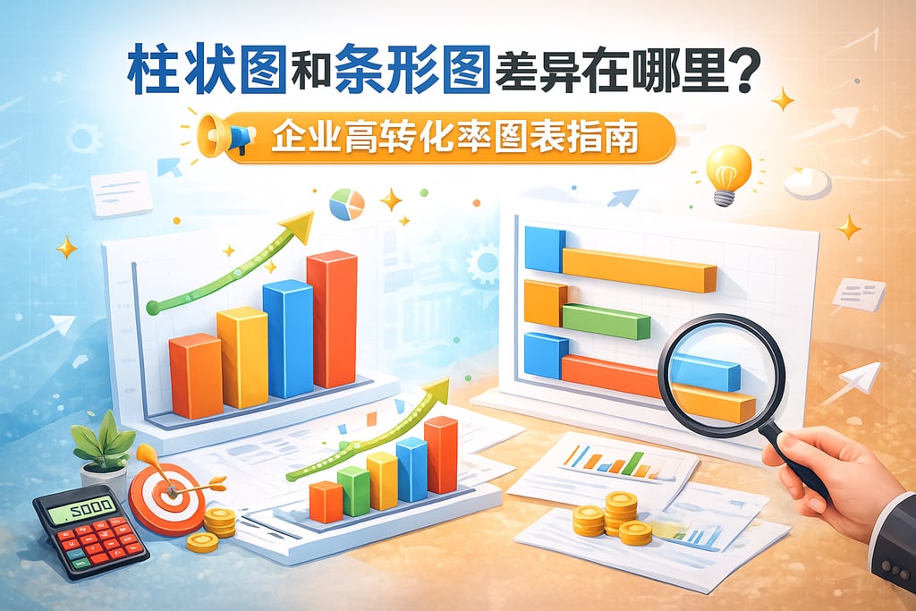 柱状图和条形图差异在哪里？企业高转化率图表指南