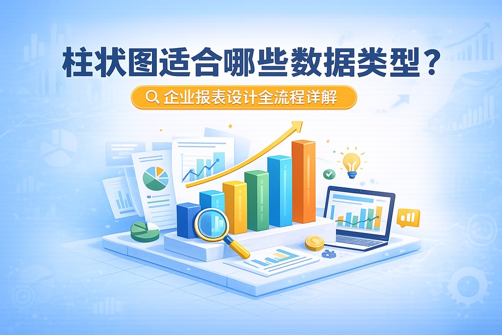 柱状图适合哪些数据类型？企业报表设计全流程详解