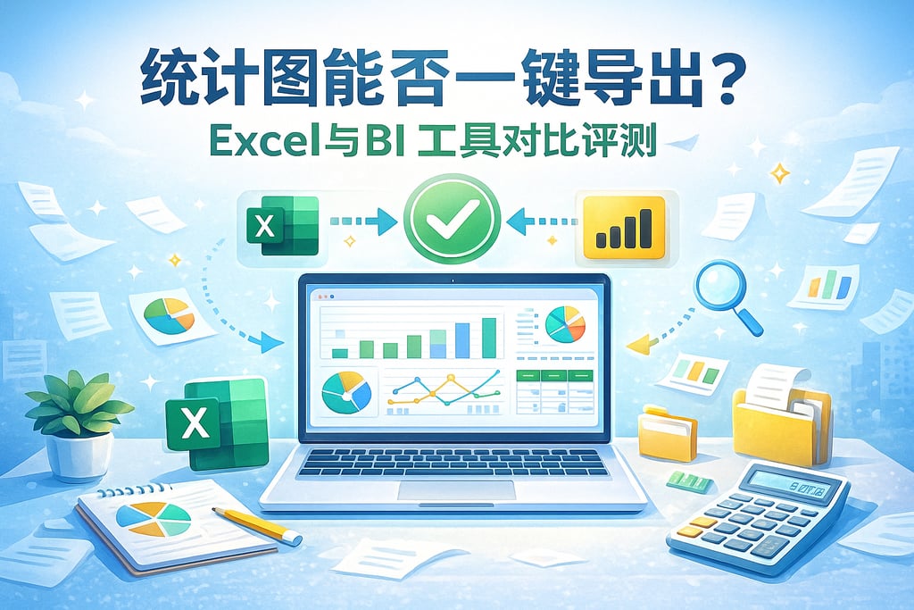 统计图能否一键导出？Excel与BI工具对比评测