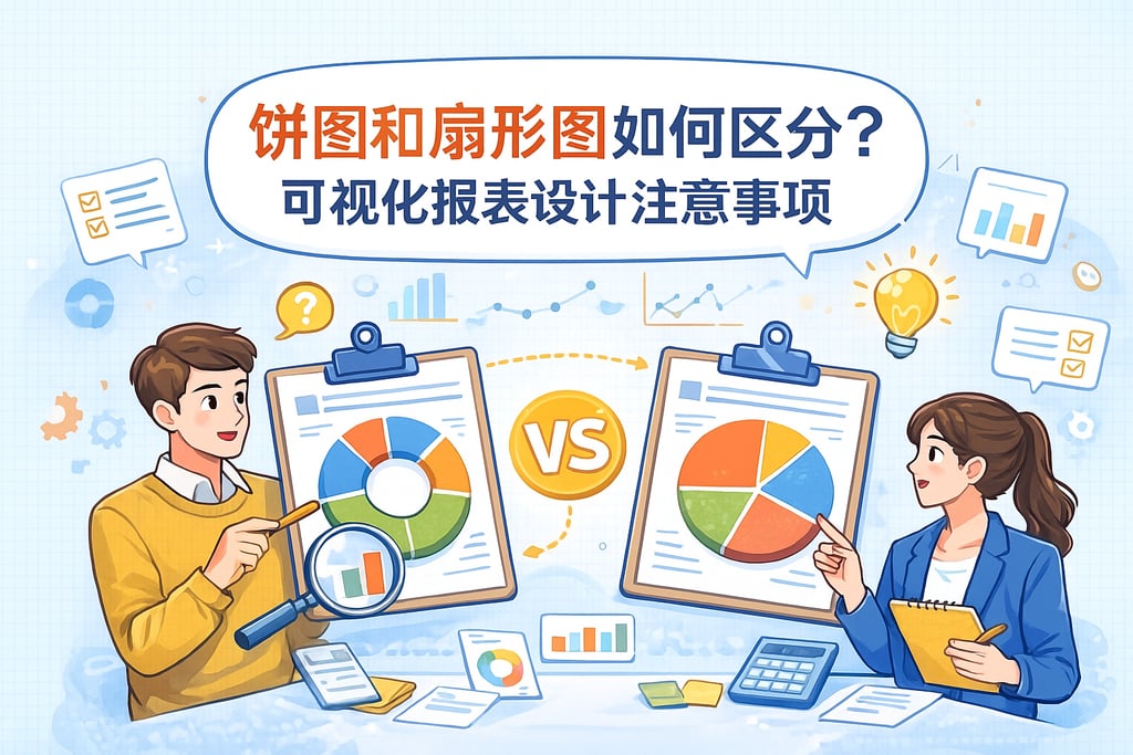 饼图和扇形图如何区分？可视化报表设计注意事项