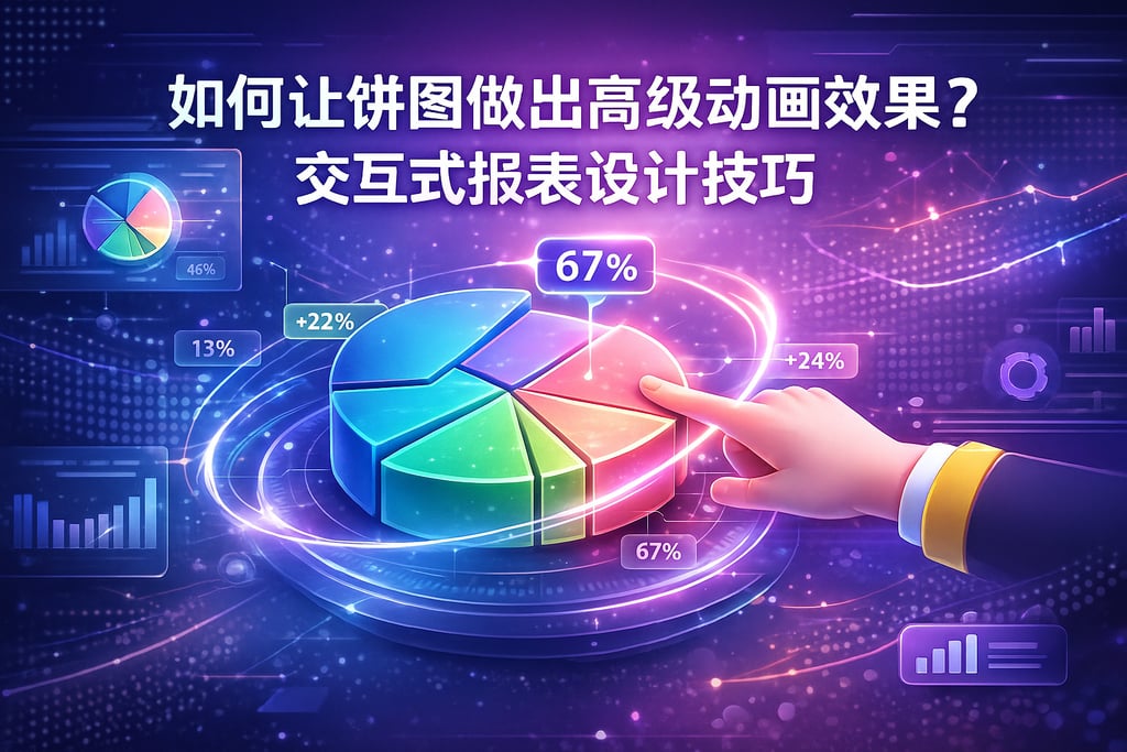 饼图如何做出高级动画效果？交互式报表设计技巧