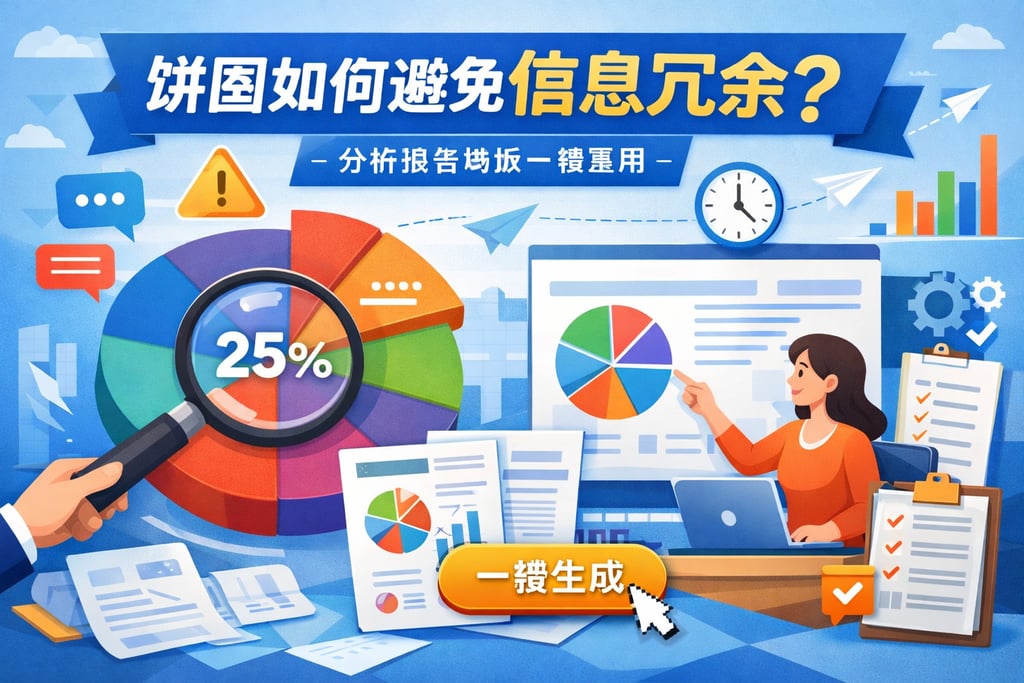 饼图如何避免信息冗余？分析报告模板一键套用