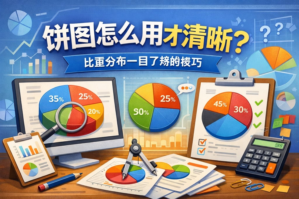 饼图怎么用才清晰？比重分布一目了然的技巧
