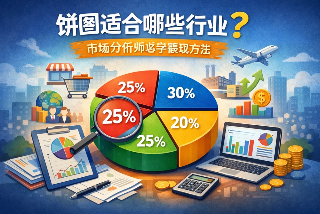 饼图适合哪些行业？市场分析师必学展现方法