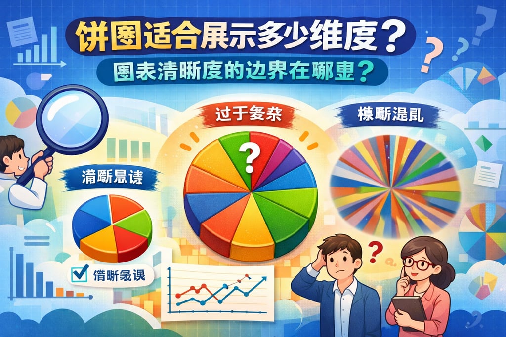 饼图适合展示多少维度？图表清晰度的边界在哪里