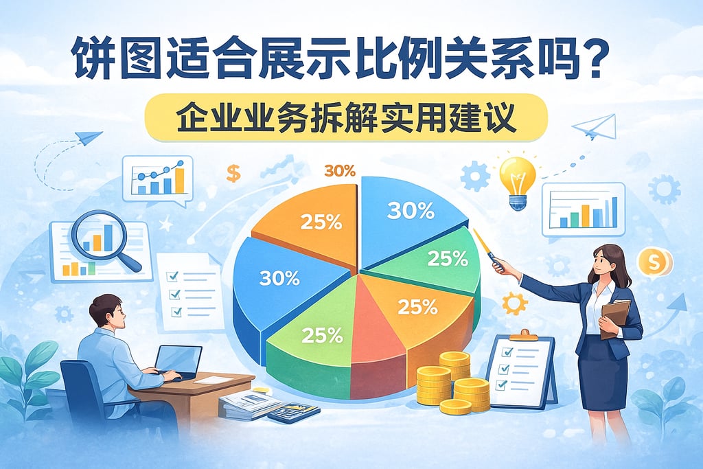 饼图适合展示比例关系吗？企业业务拆解实用建议