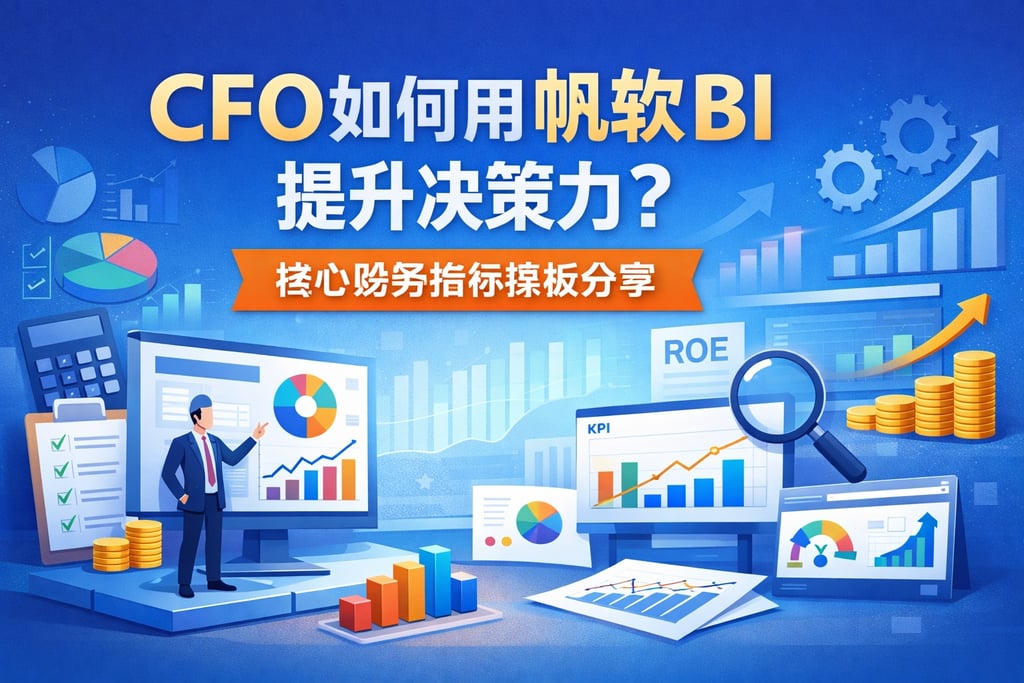 CFO如何用帆软BI提升决策力？核心财务指标模板分享