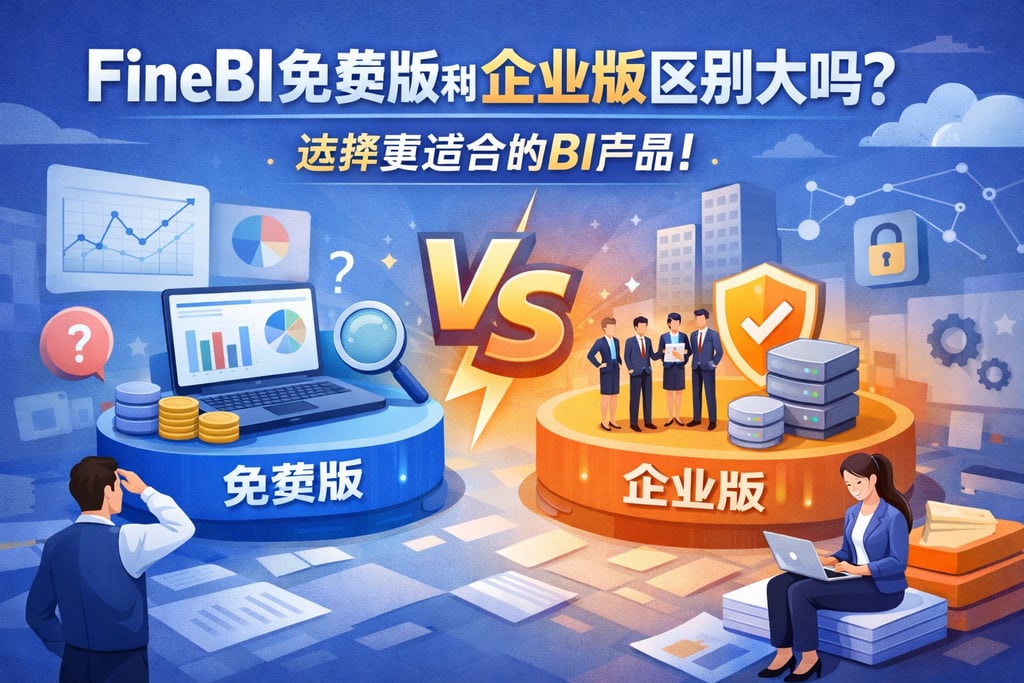 FineBI免费版和企业版区别大吗？选择更适合的BI产品