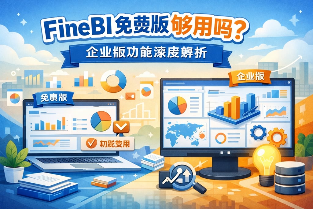 FineBI免费版够用吗？企业版功能深度解析