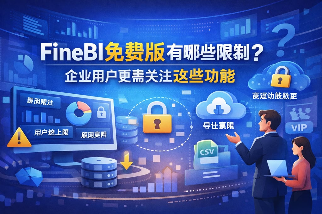 FineBI免费版有哪些限制？企业用户更需关注这些功能