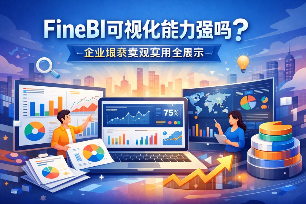 FineBI可视化能力强吗？企业报表美观实用全展示
