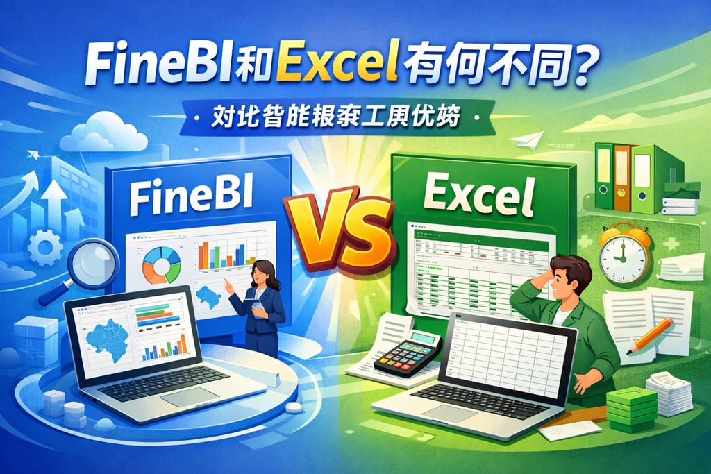 FineBI和Excel有何不同？对比智能报表工具优势