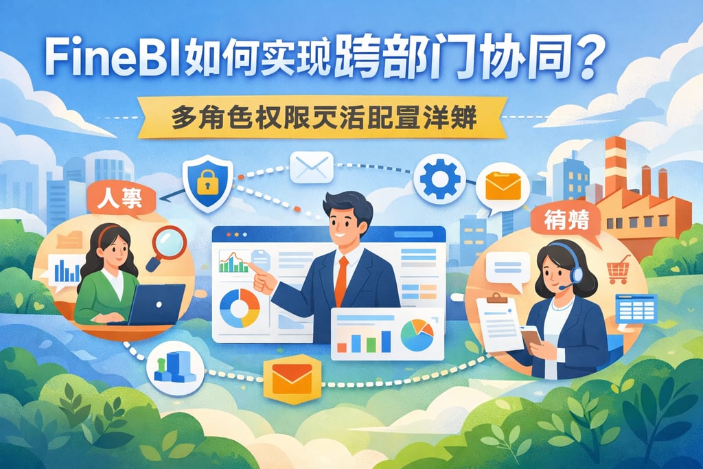 FineBI如何实现跨部门协同？多角色权限灵活配置详解