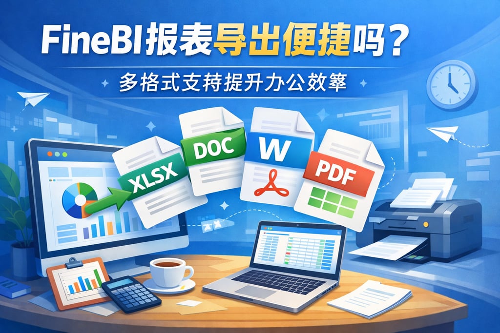 FineBI报表导出便捷吗？多格式支持提升办公效率