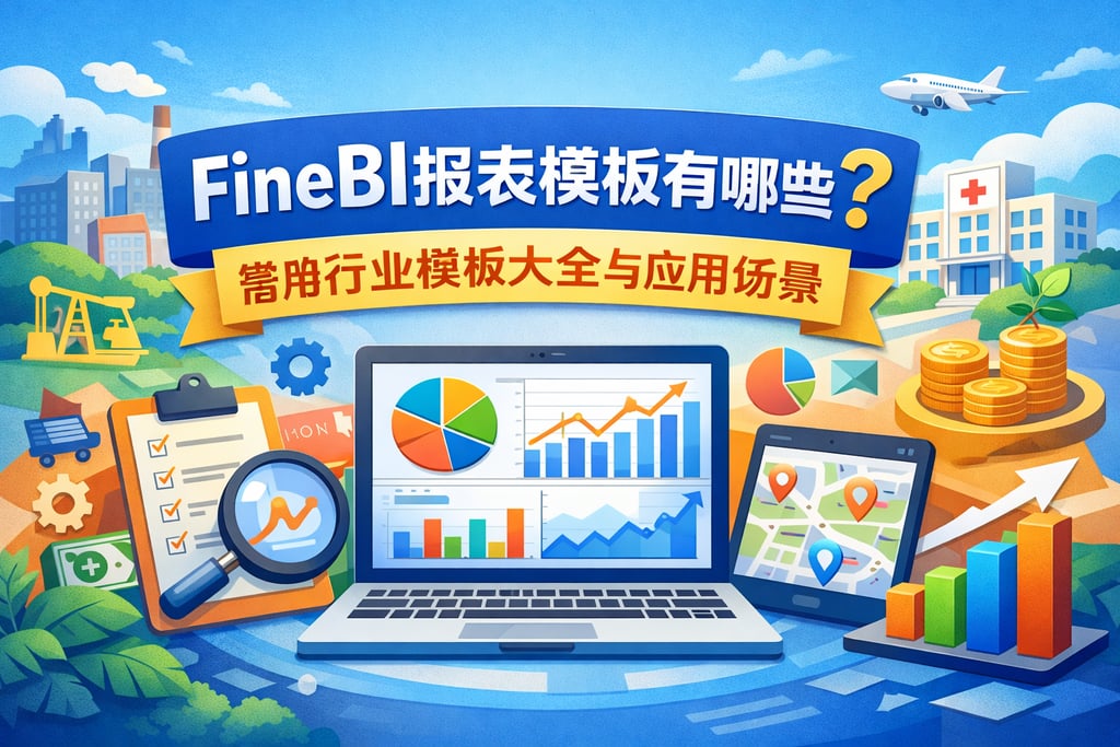 FineBI报表模板有哪些？常用行业模板大全与应用场景