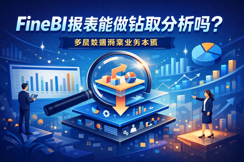 FineBI报表能做钻取分析吗？多层数据洞察业务本质