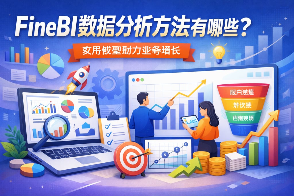 FineBI数据分析方法有哪些？实用模型助力业务增长