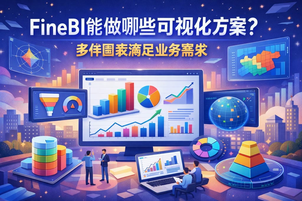 FineBI能做哪些可视化方案？多样图表满足业务需求