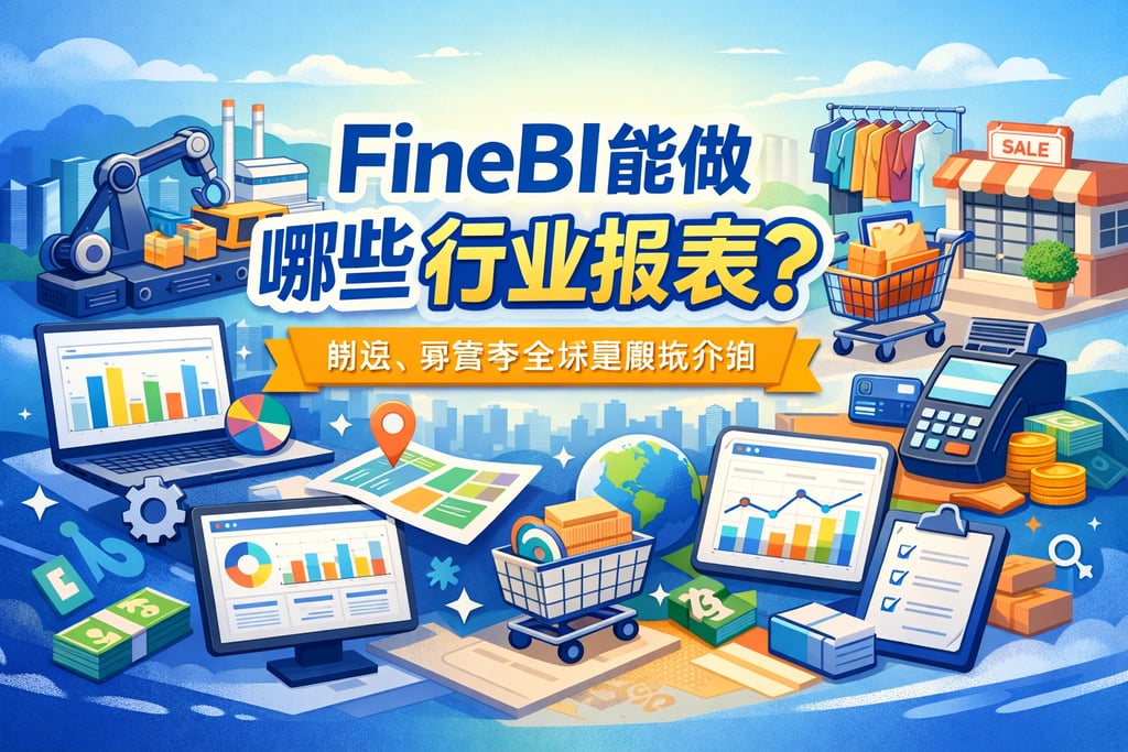 FineBI能做哪些行业报表？制造、零售等全场景模板介绍