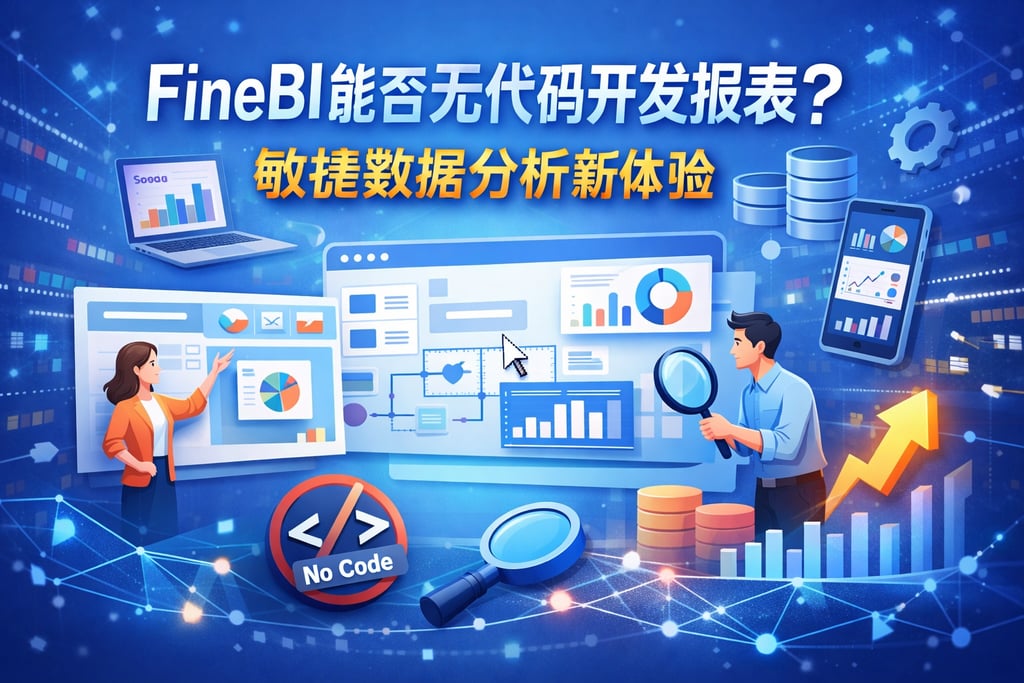 FineBI能否无代码开发报表？敏捷数据分析新体验