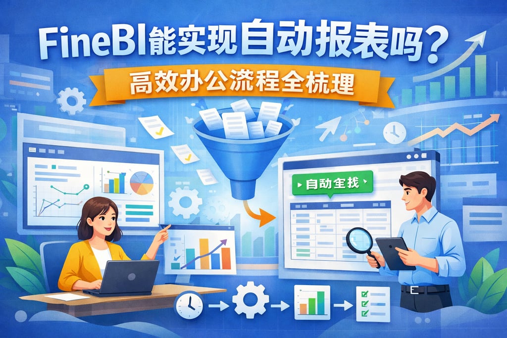 FineBI能实现自动报表吗？高效办公流程全梳理