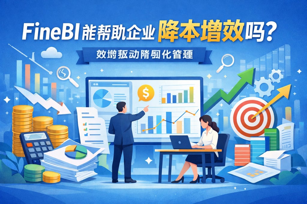 FineBI能帮助企业降本增效吗？数据驱动精细化管理
