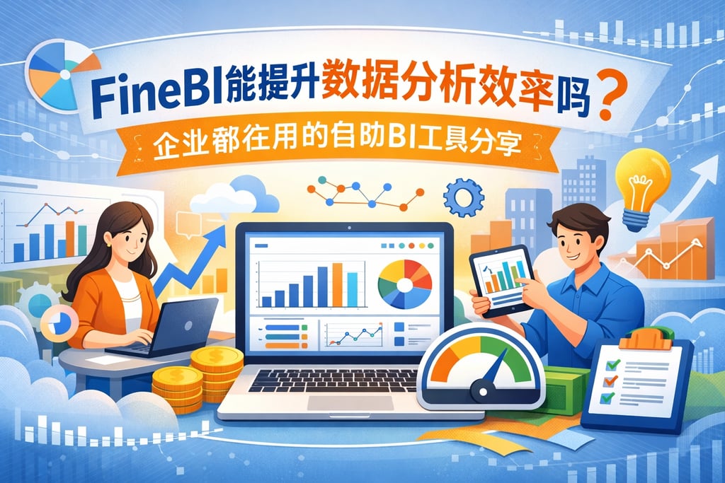 FineBI能提升数据分析效率吗？企业都在用的自助BI工具分享