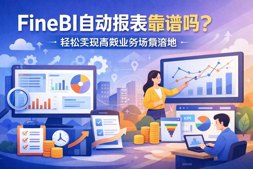 FineBI自动报表靠谱吗？轻松实现高频业务场景落地