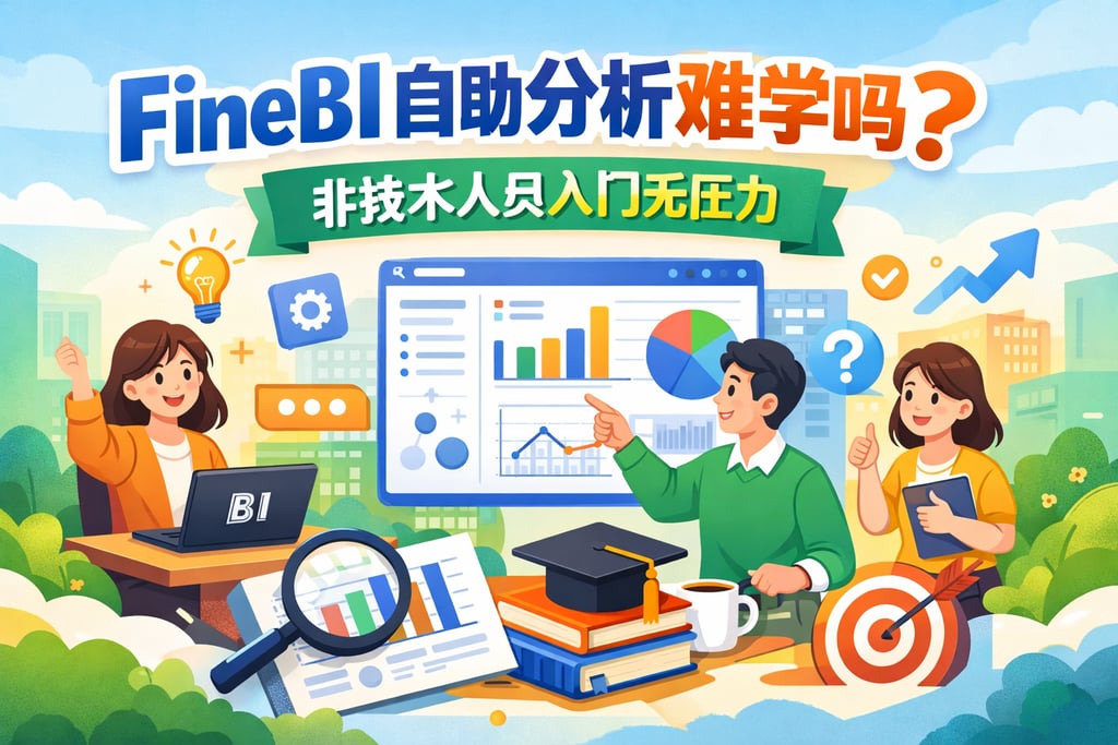 FineBI自助分析难学吗？非技术人员入门无压力