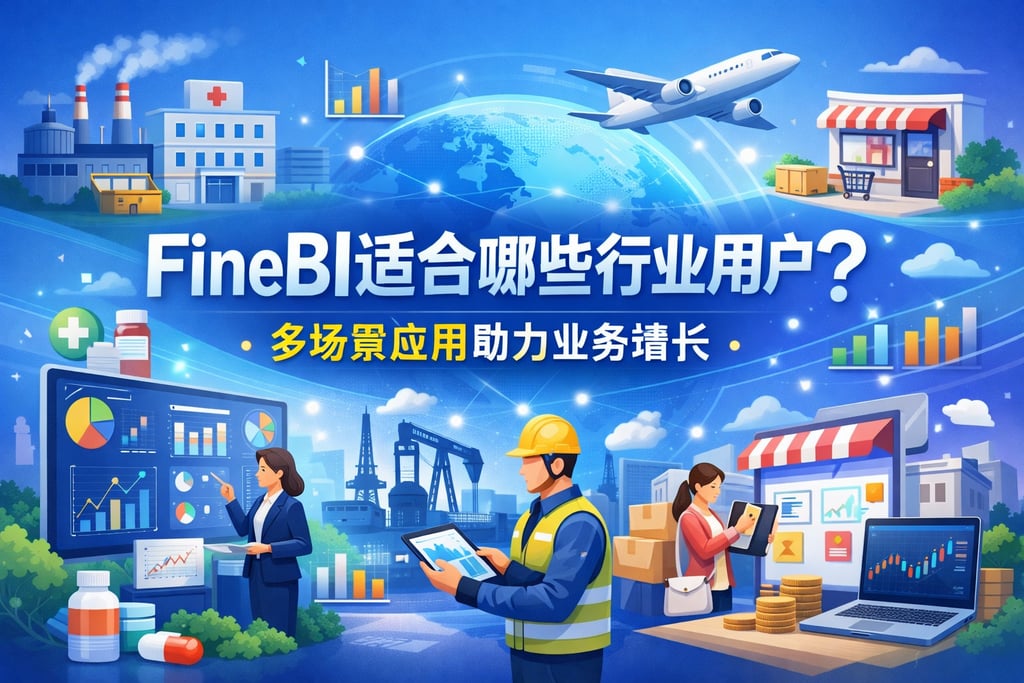 FineBI适合哪些行业用户？多场景应用助力业务增长