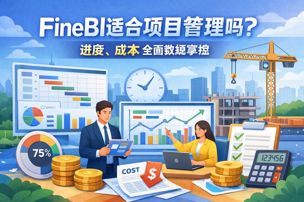 FineBI适合项目管理吗？进度、成本全面数据掌控