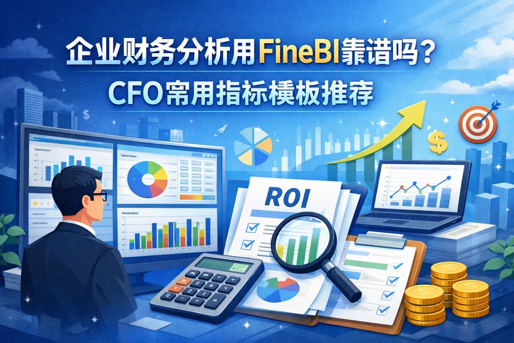 企业财务分析用FineBI靠谱吗？CFO常用指标模板推荐