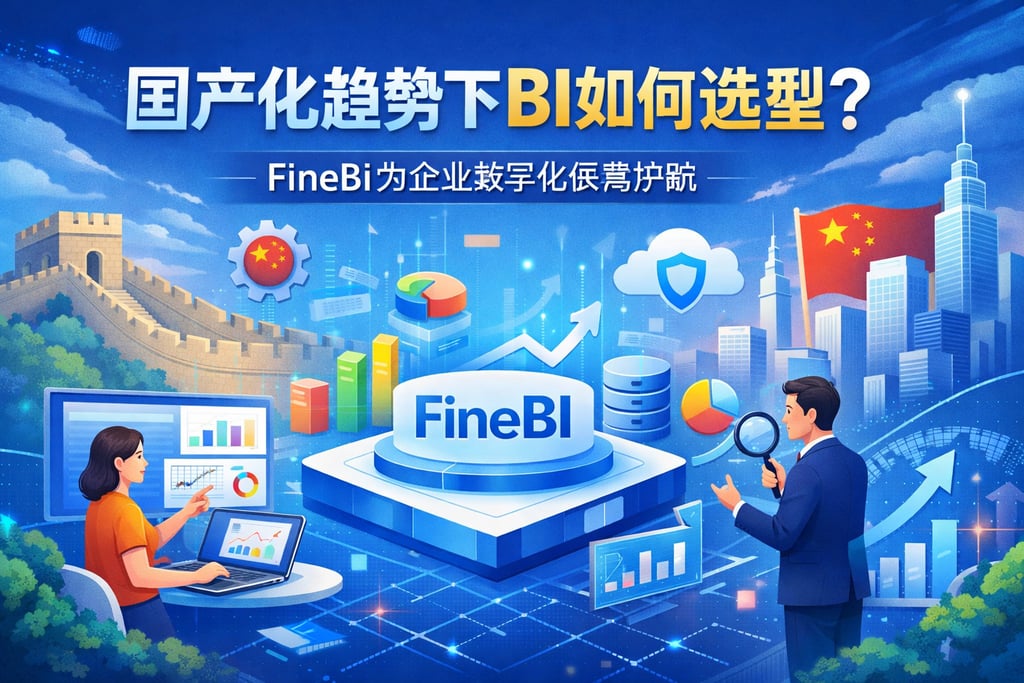 国产化趋势下BI如何选型？FineBI为企业数字化保驾护航