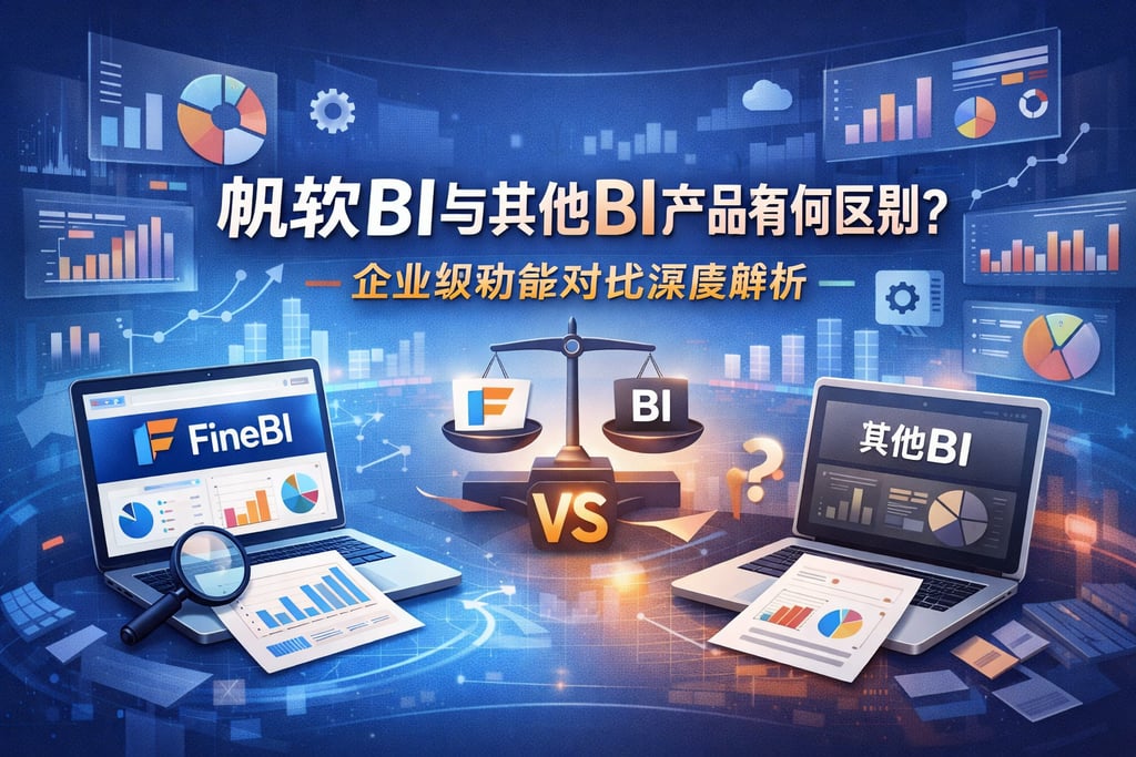 帆软BI与其他BI产品有何区别？企业级功能对比深度解析