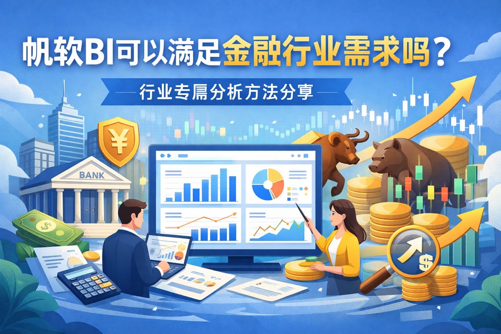 帆软BI可以满足金融行业需求吗？行业专属分析方法分享