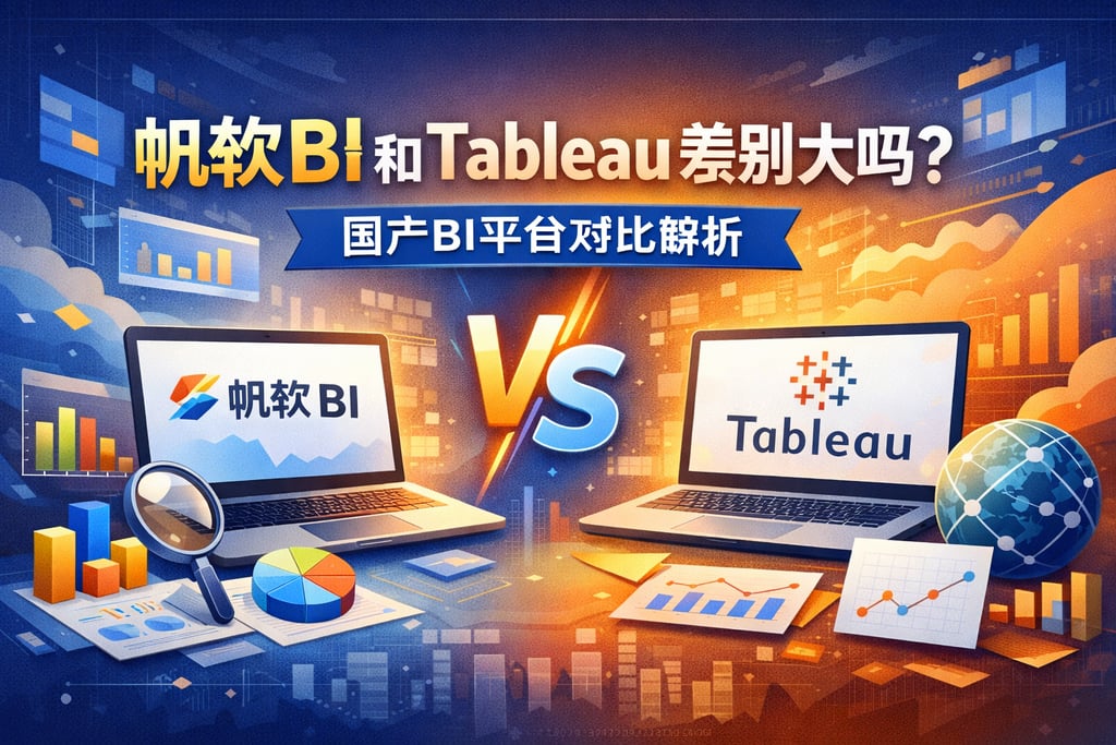 帆软BI和Tableau差别大吗？国产BI平台对比解析