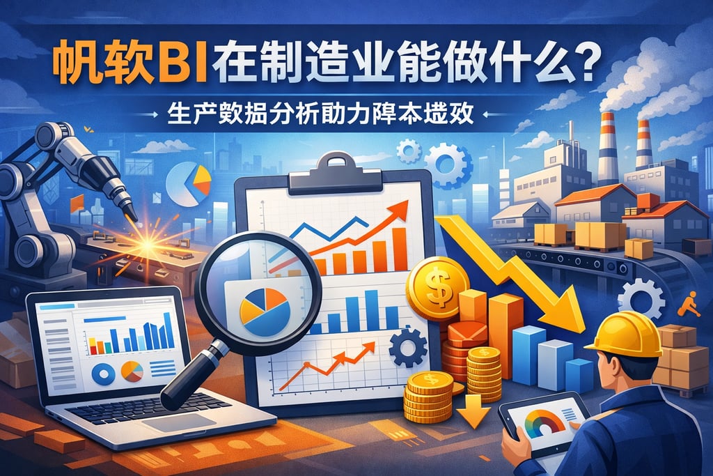 帆软BI在制造业能做什么？生产数据分析助力降本增效