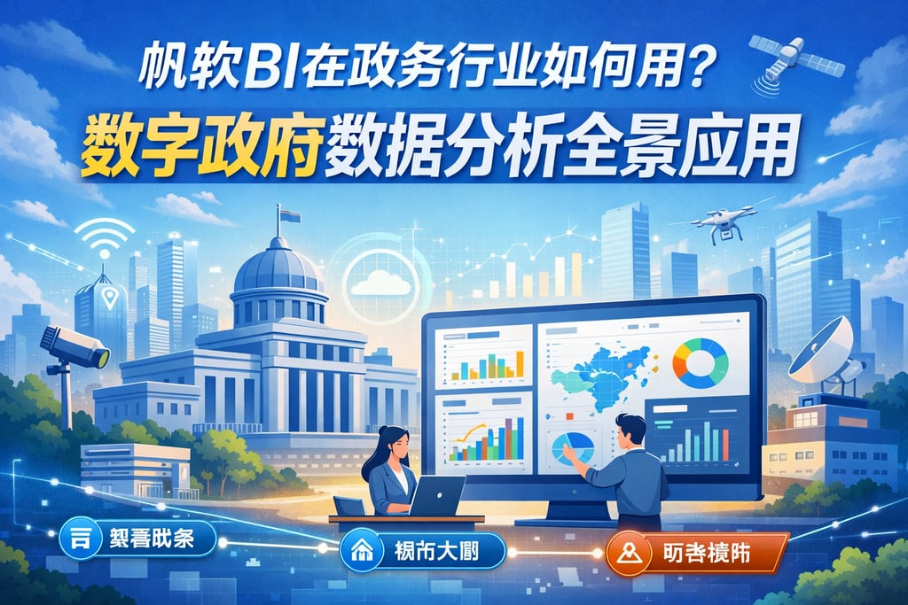 帆软BI在政务行业如何用？数字政府数据分析全景应用