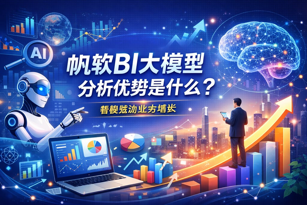 帆软BI大模型分析优势是什么？智能驱动业务增长