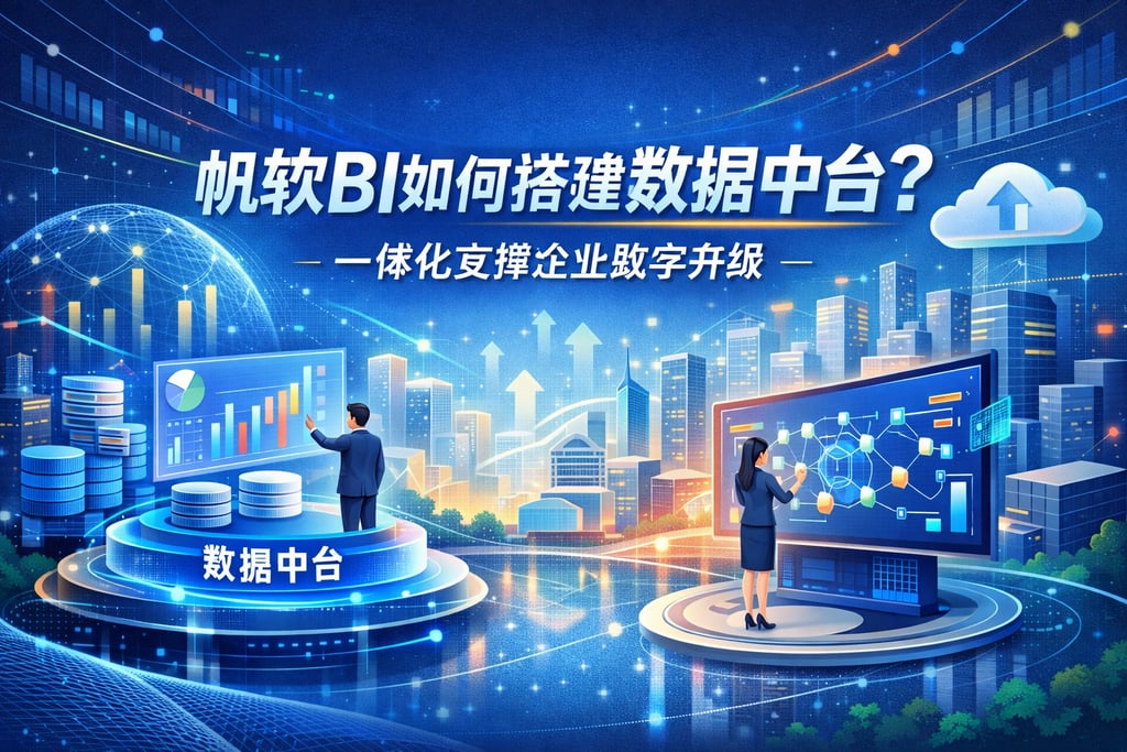 帆软BI如何搭建数据中台？一体化支撑企业数字升级