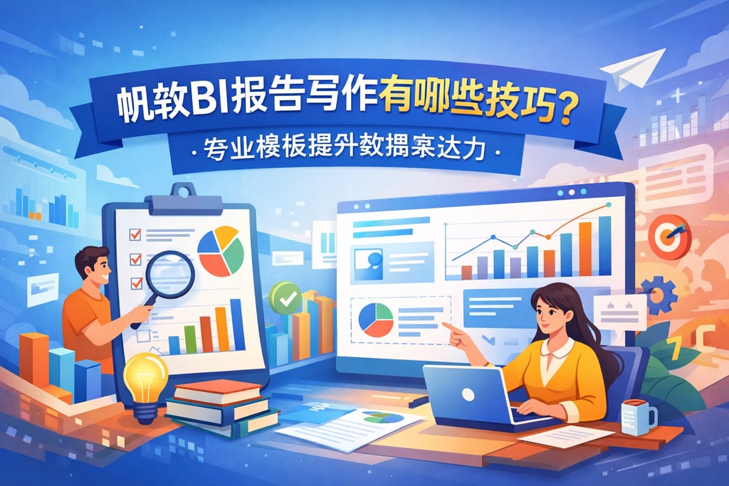 帆软BI报告写作有哪些技巧？专业模板提升数据表达力