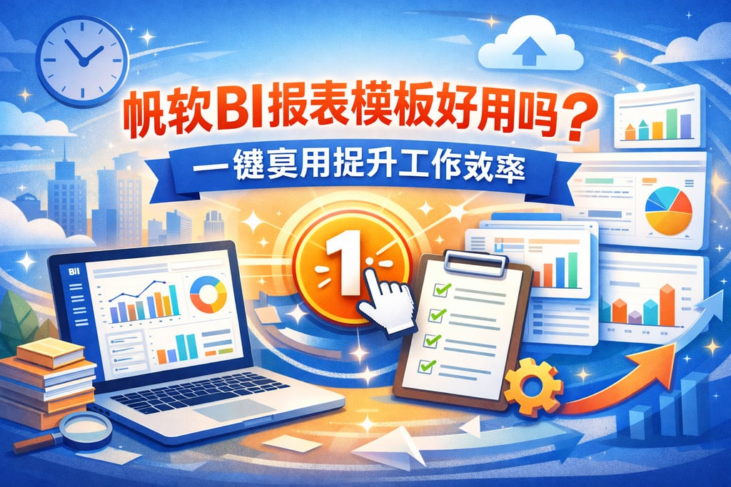 帆软BI报表模板好用吗？一键复用提升工作效率