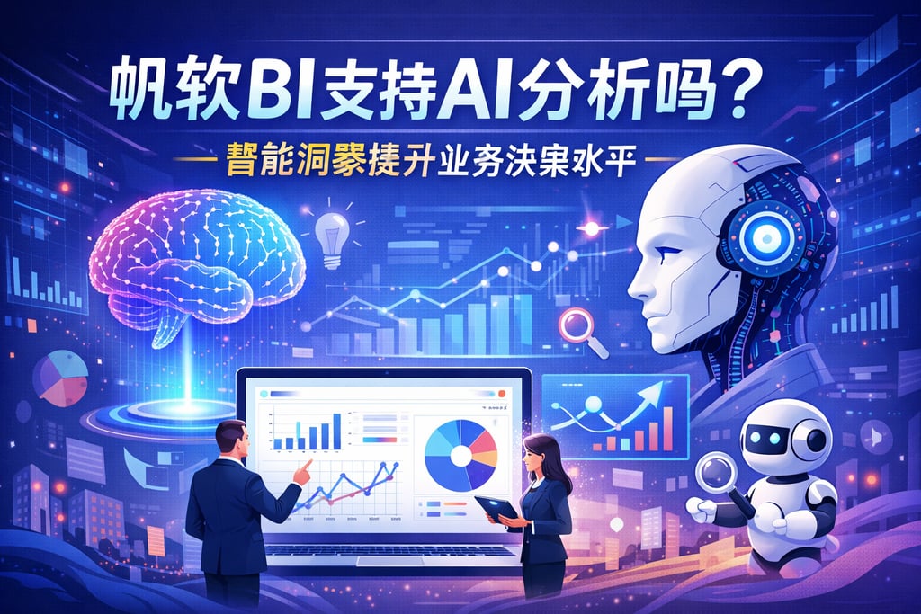 帆软BI支持AI分析吗？智能洞察提升业务决策水平