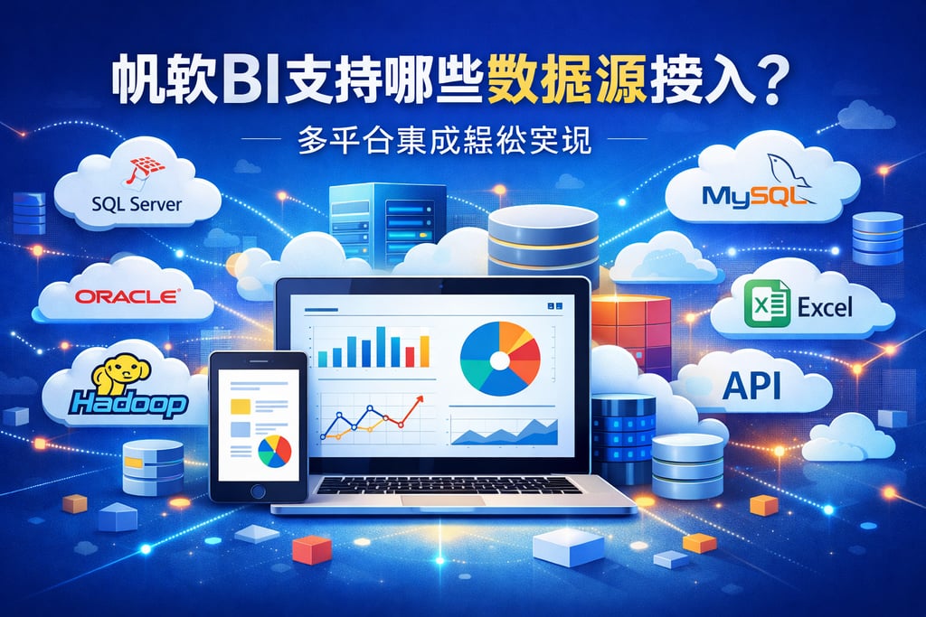 帆软BI支持哪些数据源接入？多平台集成轻松实现