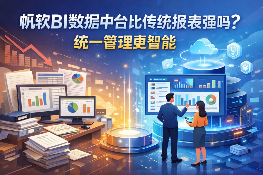 帆软BI数据中台比传统报表强吗？统一管理更智能
