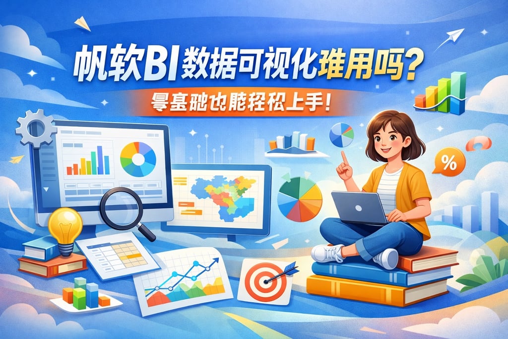 帆软BI数据可视化难用吗？零基础也能轻松上手