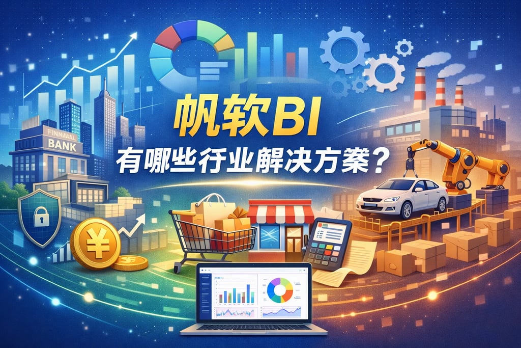 帆软BI有哪些行业解决方案？覆盖金融零售制造等领域
