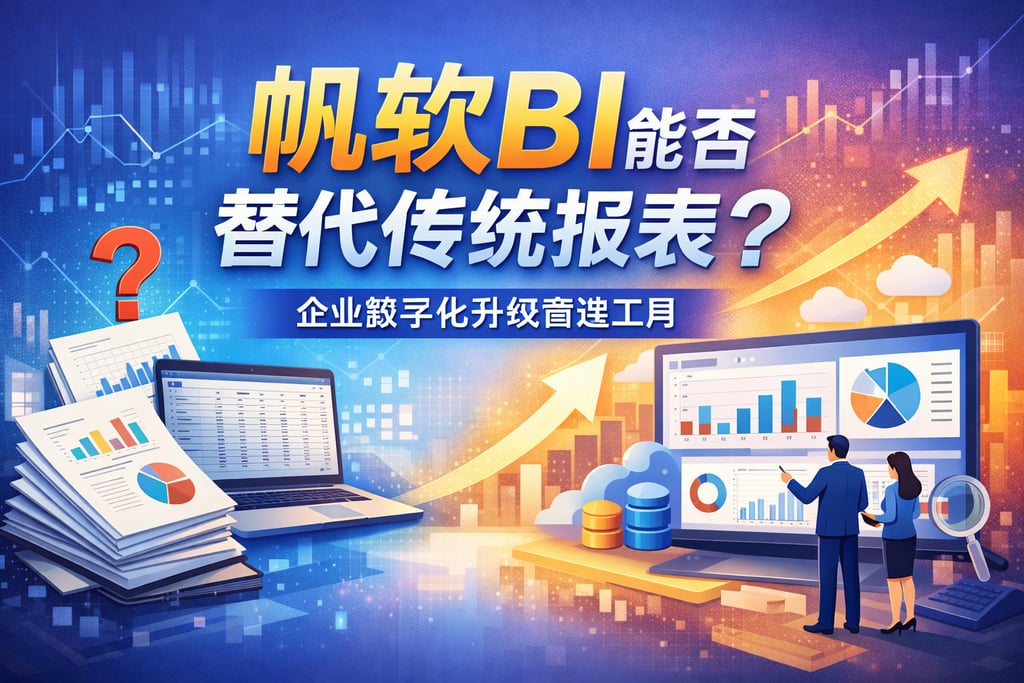 帆软BI能否替代传统报表？企业数字化升级首选工具