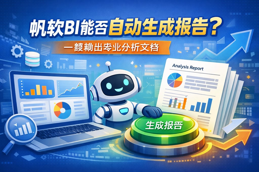 帆软BI能否自动生成报告？一键输出专业分析文档